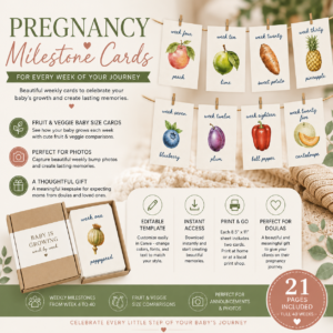 Pregnancy Milestone Cards Bundle